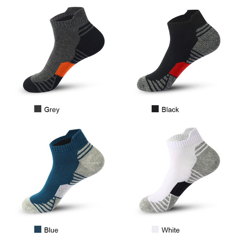 Men's Sweat-absorbent Breathable Professional Sports Socks with Ear and Heel Protection, Short Socks for Basketball and Running, Zhuji Sock Industry