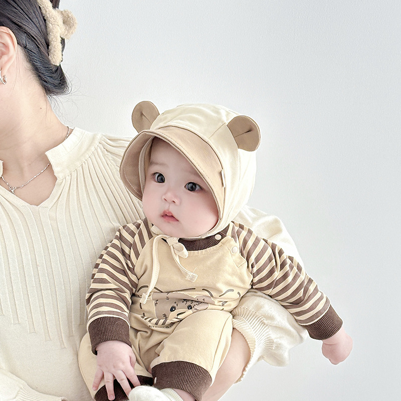 Primavera y otoño sombreros para bebés, sombreros de algodón para bebés, gorras lindas para niños y niñas, gorras delgadas para pequeños meses de edad