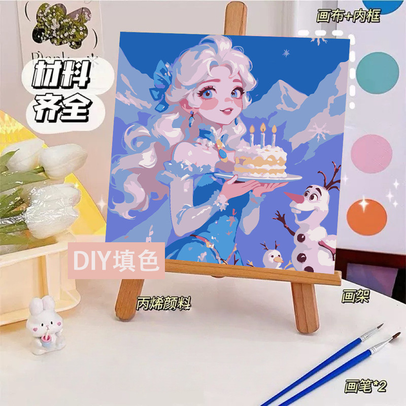 宮崎駿デジタル油絵DIY手描きぬりえ夏目友人帳ポニョ二次元アクリル画インスタ風|undefined