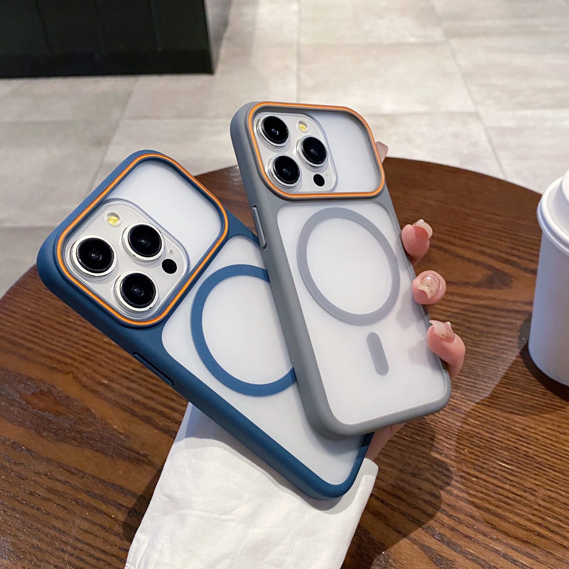 Phone Case For Iphone 16 15 Pro Large Window Full Cover Couple Style_voghion.com