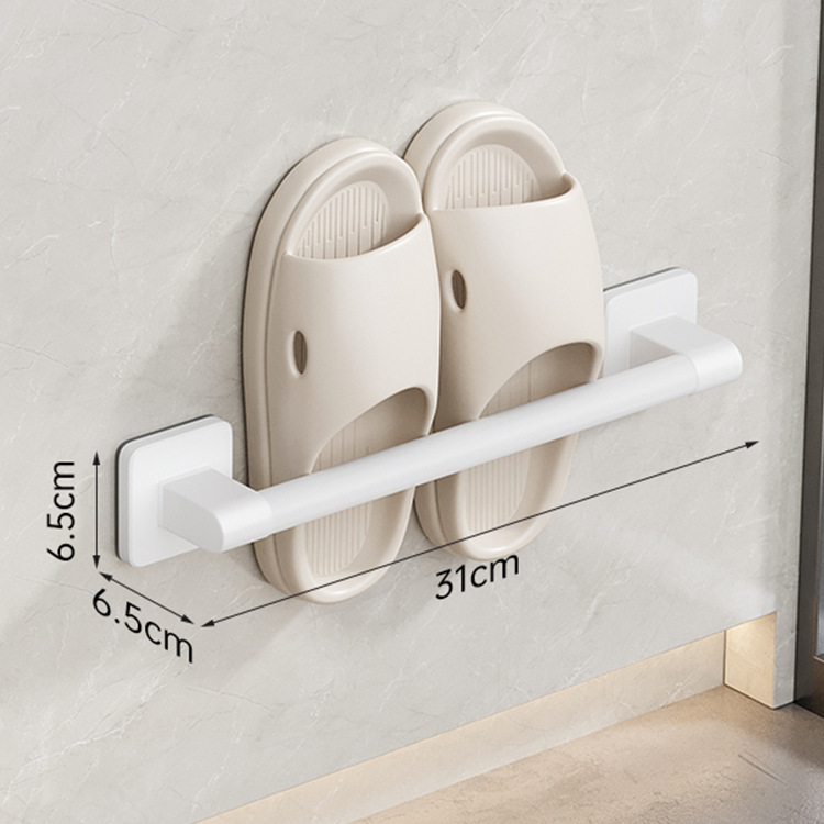 Cuarto de baño Zapatilla de baño Baño puerta del inodoro sin perforar zapatos montados en la pared drenaje de almacenamiento de rack artefacto