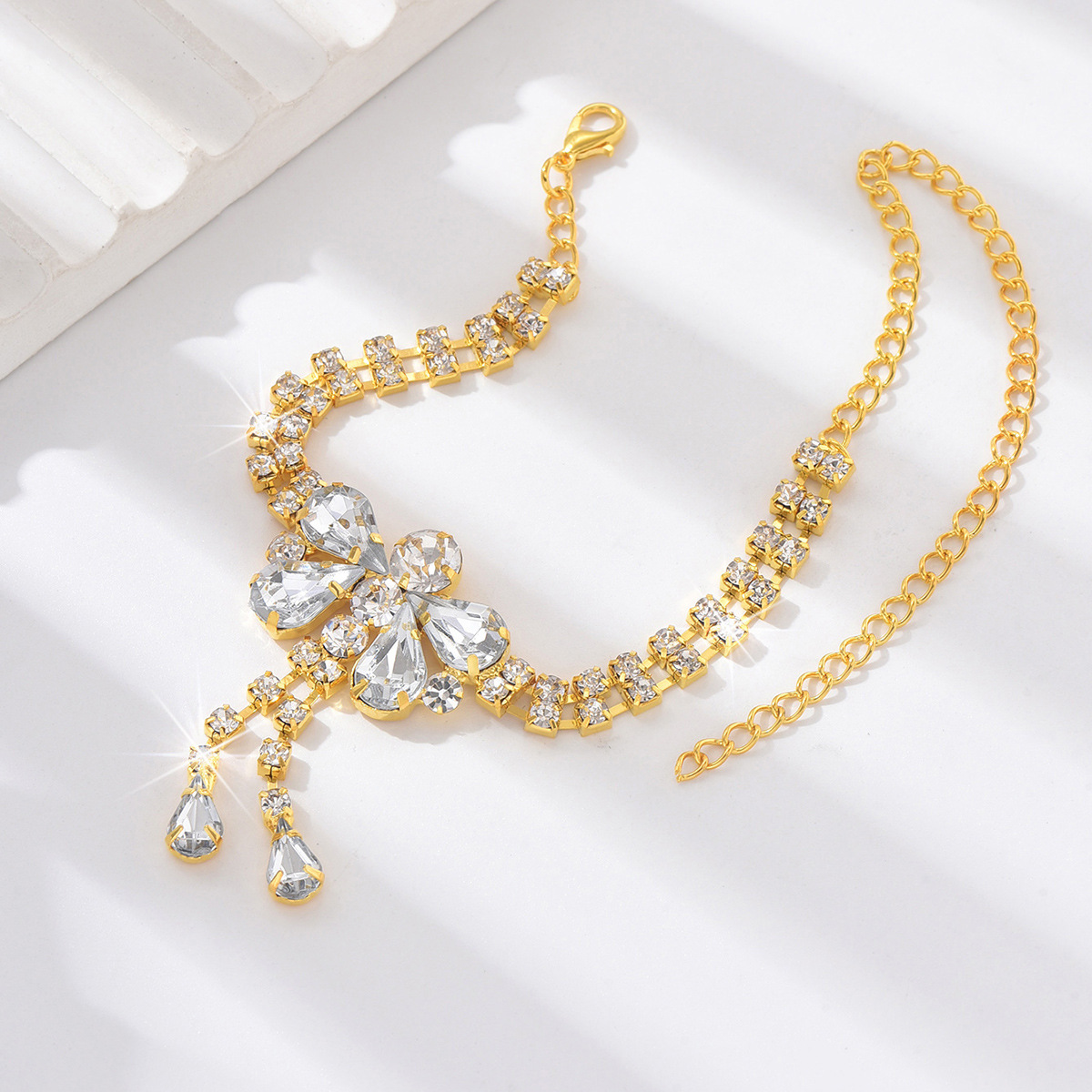 Joyas transfronterizas bohemias libélulas de diamante de alta calidad tobillo de tobillo de diamante de playa femenina europea y americana sexy