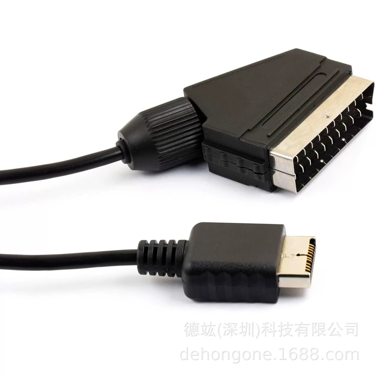 Applicable to PS PS2 PS3 game console Scart line broom thorough line 1.8 meters nickel plating