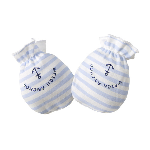 Cute newborn baby anti-scratch gloves autumn and winter type A anti-scratch face artifact pure cotton cartoon newborn baby soft