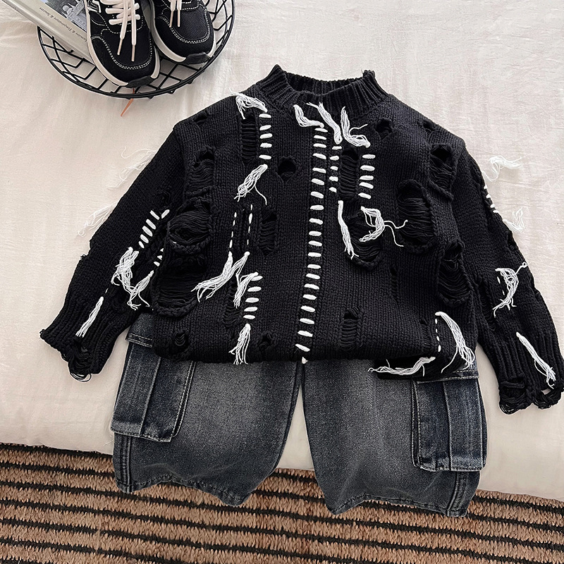 6986 suéter para niños modelos de otoño e invierno 2024 nuevos suéteres de invierno para niños suéteres de invierno para hombres y bebés lana