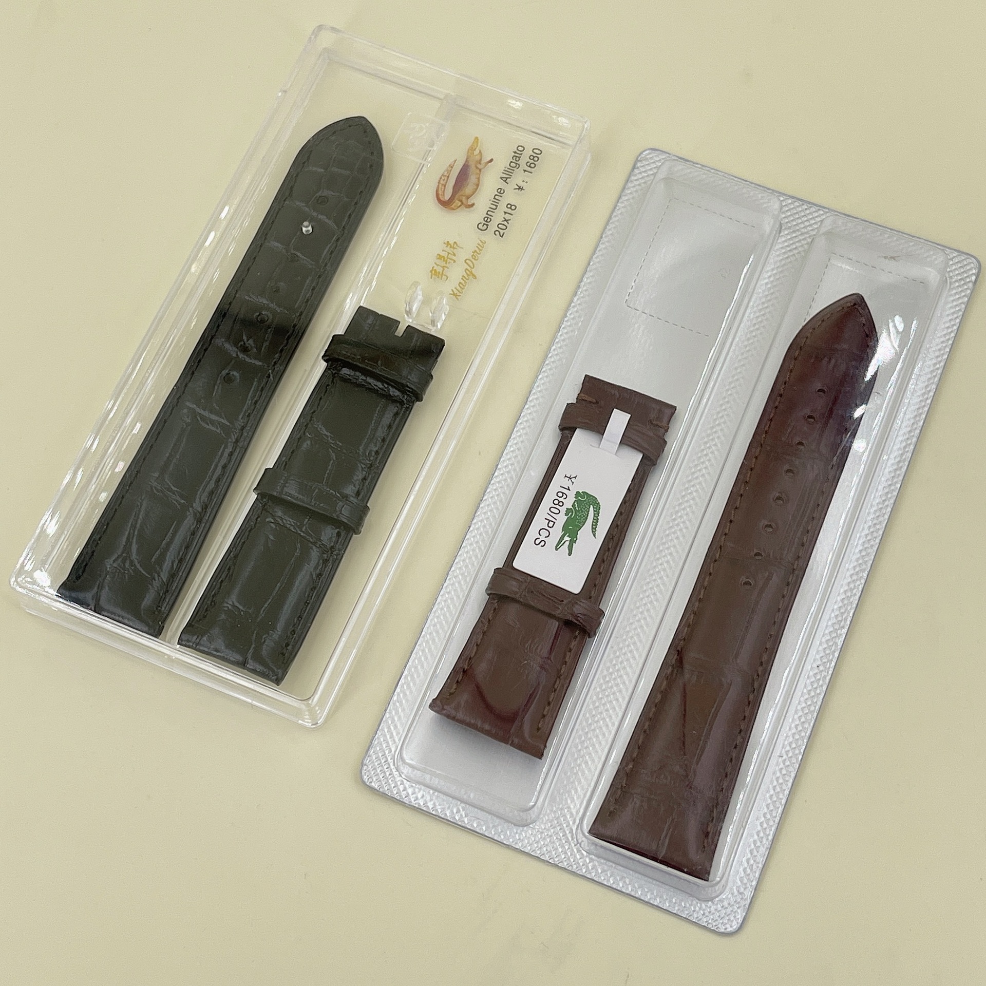 鳄鱼皮表带竹节纹男真皮手表带女表皮带18mm19mm20mm21mm22mm