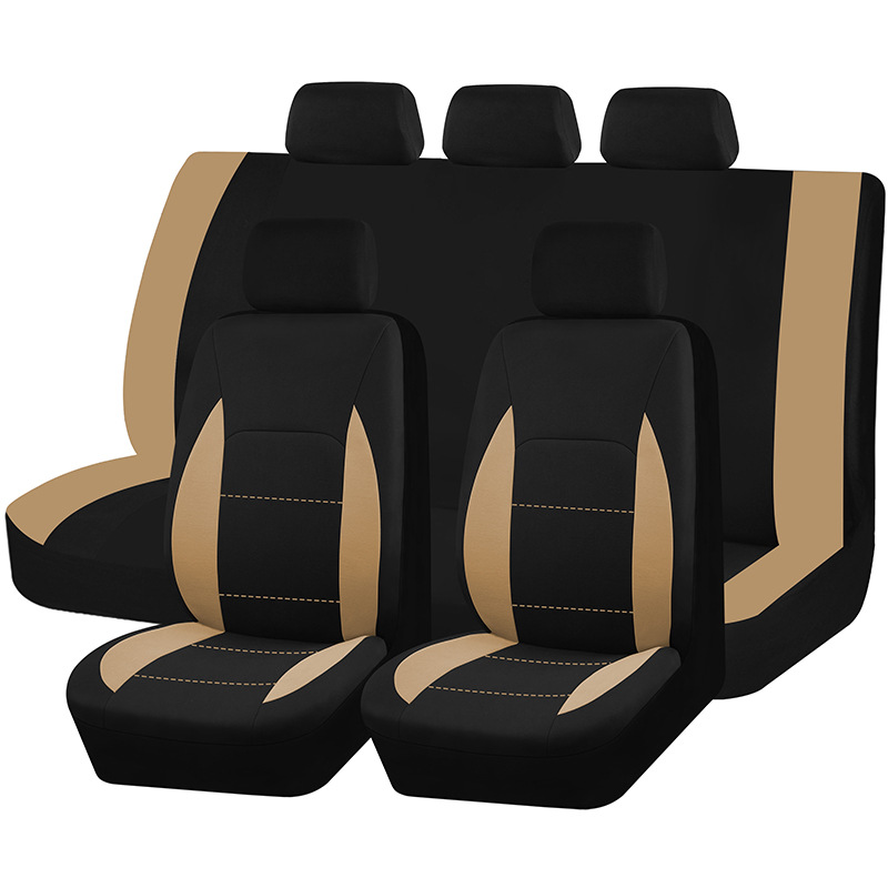 Cross-border Hot Waist Line Four Seasons Universal Five-seater Car Fabric Seat Cover