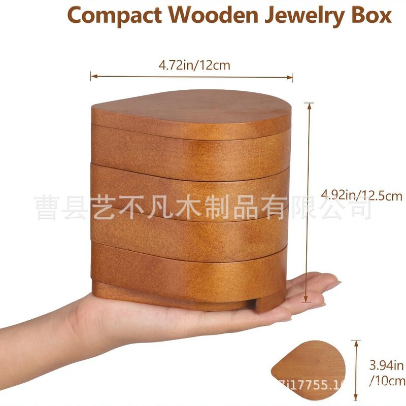 木製ジュエリー収納ケースクロスボーダー卸売り回転可能多層ジュエリーブレスレット整理ケース実木記念品木箱|undefined