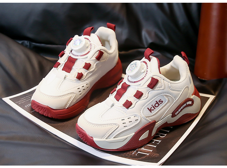 Sneakers chunky per bambini basket impermeabili in pelle_voghion.com