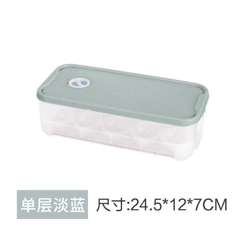 Caja de huevos de doble capa de cocina apilable estante de huevos a prueba de polvo caja refrigerada de alimentos con tapa caja de almacenamiento de refrigerador