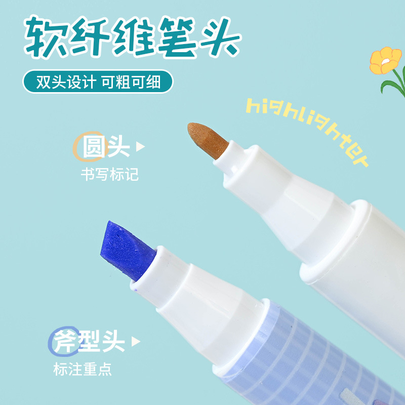 Perfume puntero de énfasis para estudiantes puntero de doble cabeza puntero de marca fluorescente puntero de marca DIY puntero