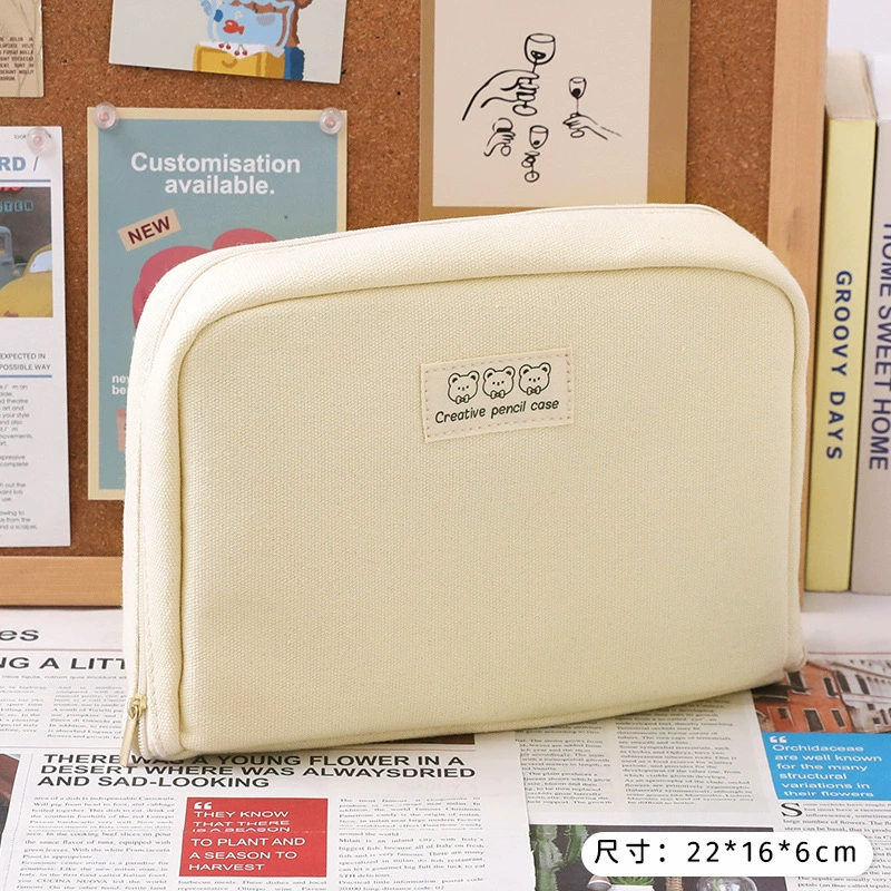 Capacious Pencil Case Organizer, School Cosmetic Storage Bag, 11.9×6.7×4.4 cm, Lightweight