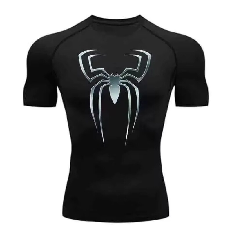 Purchasing men's spider-print compression shirts, quick-drying t-shirts, gym running jerseys, and breathable clothing Purchasing men's spider-print compression shirts, quick-drying t-shirts, gym running jerseys, and breathable clothing