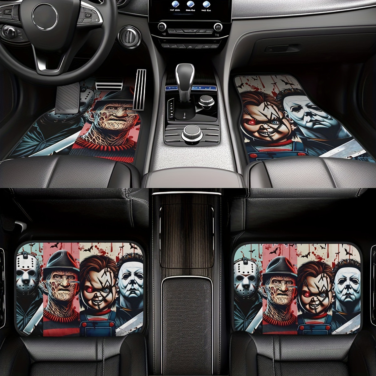 temu cross-border personalized cartoon universal car mat absorbent quick-drying dirt-resistant wear-resistant easy to care car mat floor