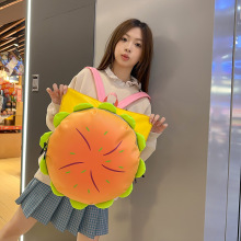 卡通芝士立体汉堡日系斜挎包女可爱搞怪卡通学生书包创意玩偶背包