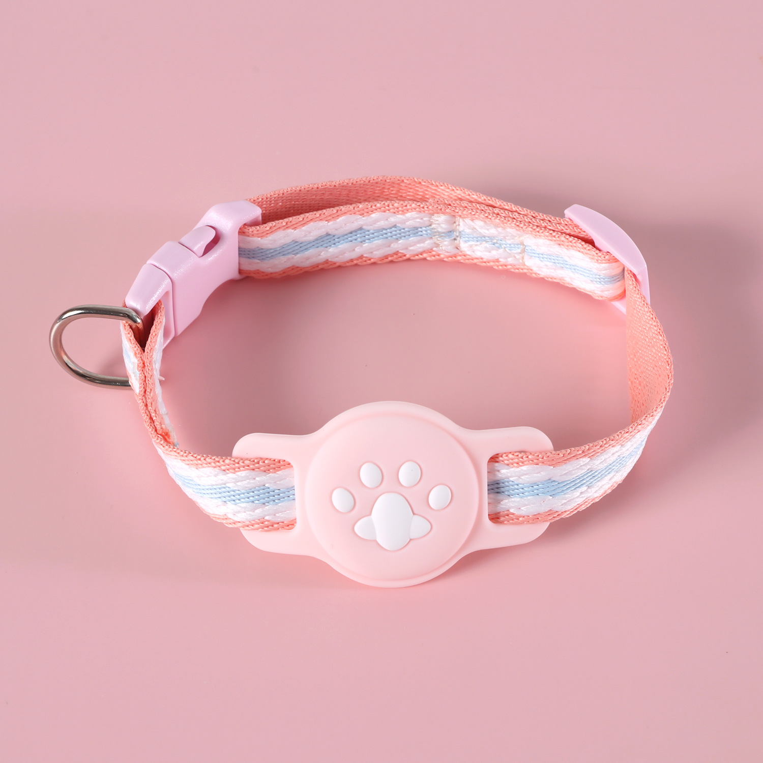 Mascota Shiba Inu Peluche pequeño y mediano perro gato AirTag cubierta protectora posicionamiento anti-perdida de seguimiento de la cuerda de tracción del collar
