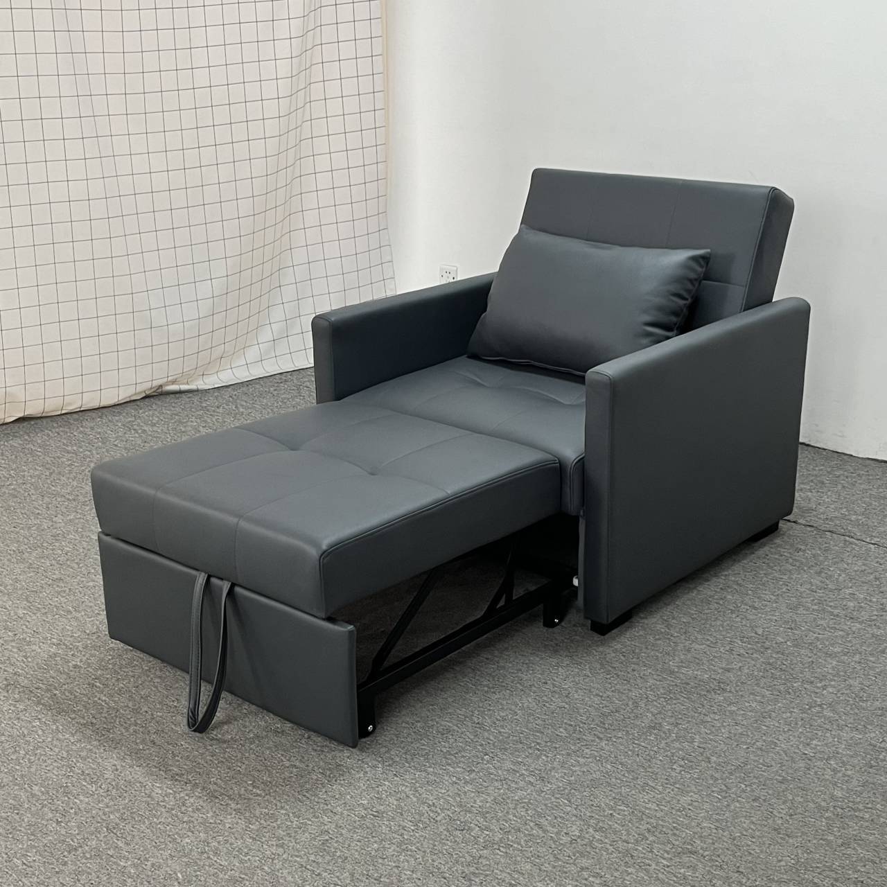 Sofá cama multifuncional de una persona sala de estar oficina almuerzo artefacto de tecnología de terciopelo balcón de chicas peinado en polvo