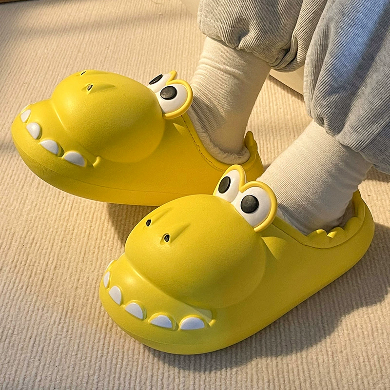 2022 новые хлопковые тапочки Baotou с динозаврами, женские зимние теплые непромокаемые домашние уличные тапочки, зимние хлопковые тапочки