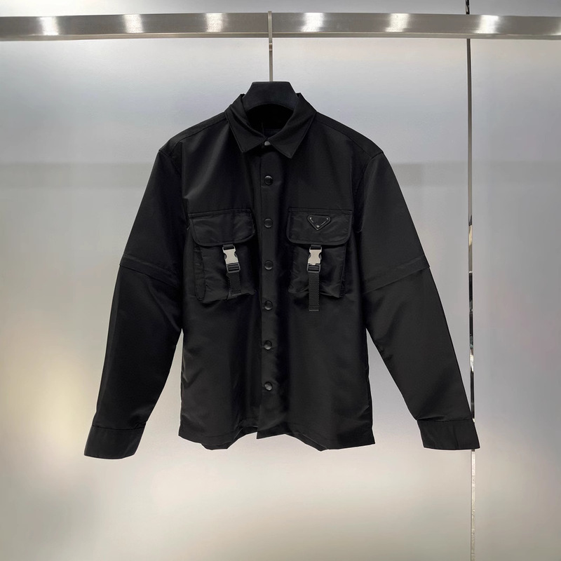 25 years spring and autumn new chest triangle logo casual detachable jacket coat top