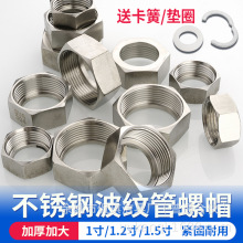 波紋管專用304不銹鋼螺帽全銅螺帽電鍍球帽熱水器配件4分6分1寸