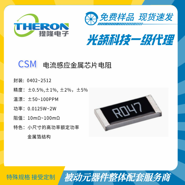 【光颉科技】CSM 半合金采样电阻  请联系【上海提隆电子】