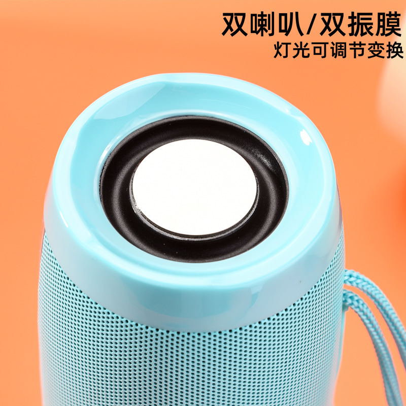 Altavoces duales transfronterizos, altavoz Bluetooth inalámbrico de alto volumen tg157, luz LED portátil para exteriores, altavoz Bluetooth explosivo