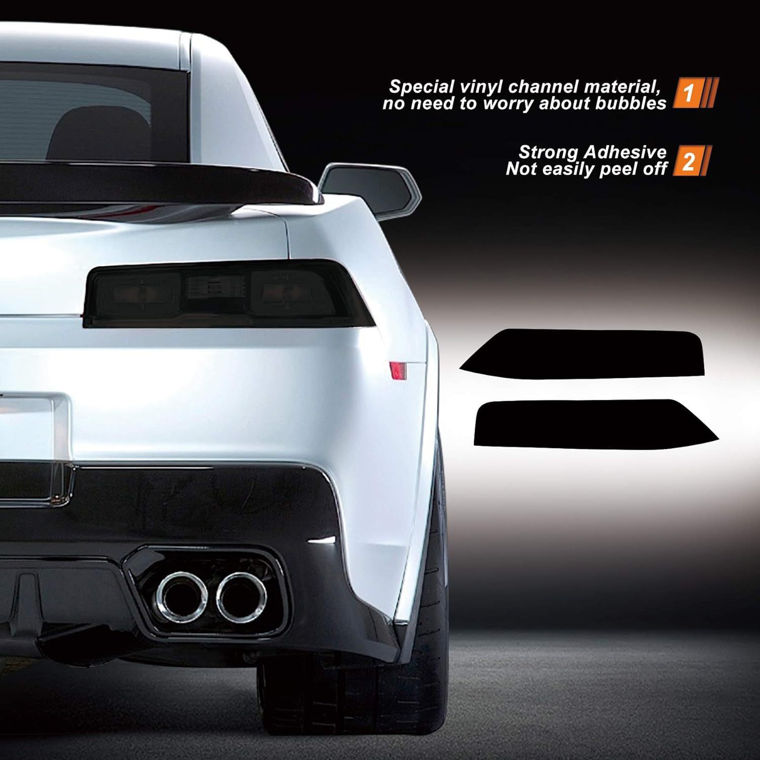 Aplicable a Chevrolet 2014 - 2015 Luz trasera vinilo de película de color pre-cortado cubierta Camaro image 3