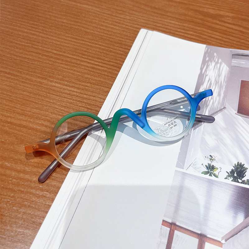 流行の小さい大衆のメガネの枠の復古の円形の小さい顔の男女のTR90の双色は度数の近視の鏡のフレームの鋳型を配合することができます。|undefined