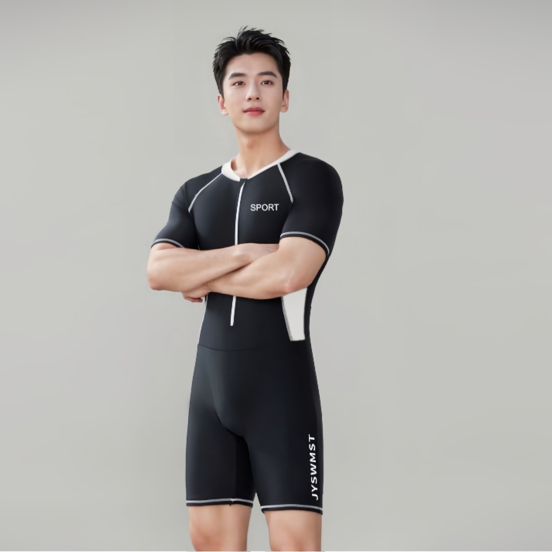 One-Piece Swimsuit for Men, Snorkeling Suit, Full-Body Sun Protection Surfing Suit, Drifting Swimsuit, Jellyfish Suit, Quick-Drying Tight-Fitting Suit