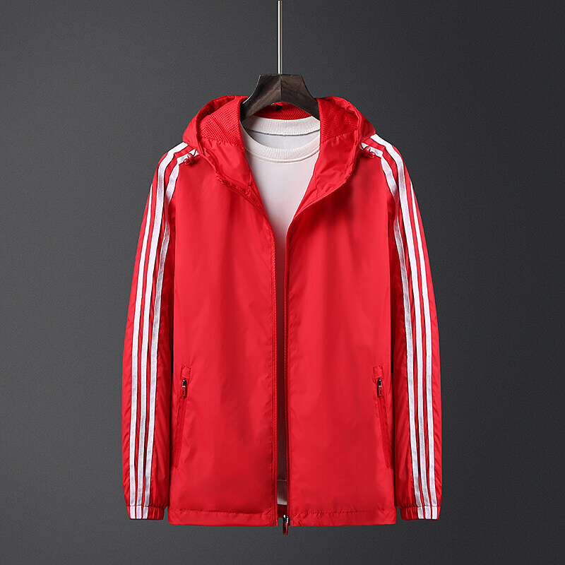 Primavera y otoño chaqueta deportiva para niños chaqueta delgada pare-vientos chaqueta con capuchón joven chaqueta casual protector solar ropa transpirable de comercio exterior