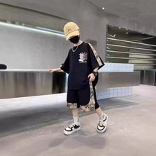 儿童装男童夏装短袖套装2024新款中大童夏季运动夏款男孩帅气时髦