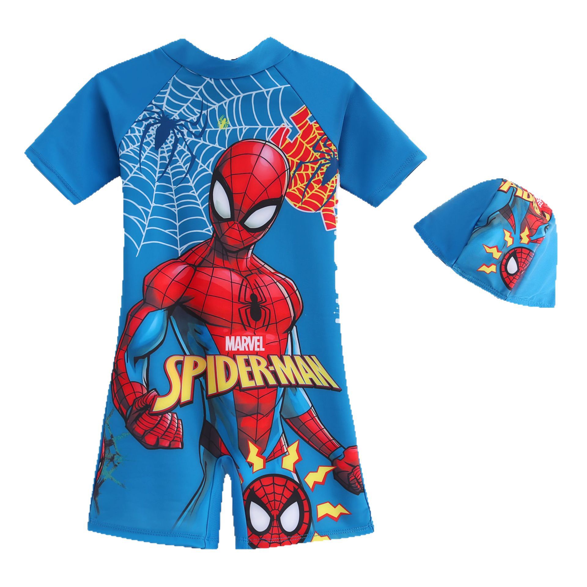 25-Year-Old Kidsren's Boys' Swimwear One-Piece Swimsuit Girls' Spider-Man Captain America Princess Sofia Cartoon New Style