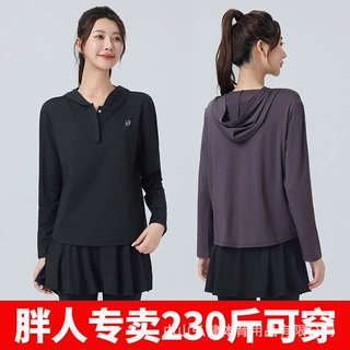 大码健身服女 弹力修身运动上衣速干透气跑步长袖220斤瑜伽服定制