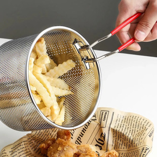 304 stainless steel frying basket frying basket frying basket frying pan frying pot colander spoon malatang filter basket