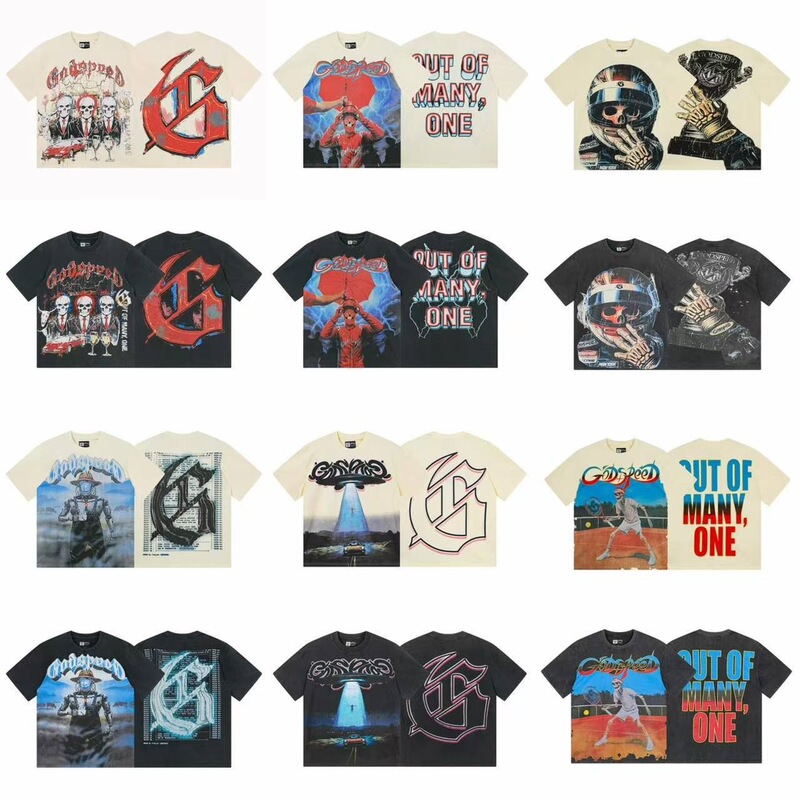 26Sss New Trendy American-Style Skull Rock Band Basketball Loose Short-Sleeve T-Shirt Unisex Cross-Border Wholesale