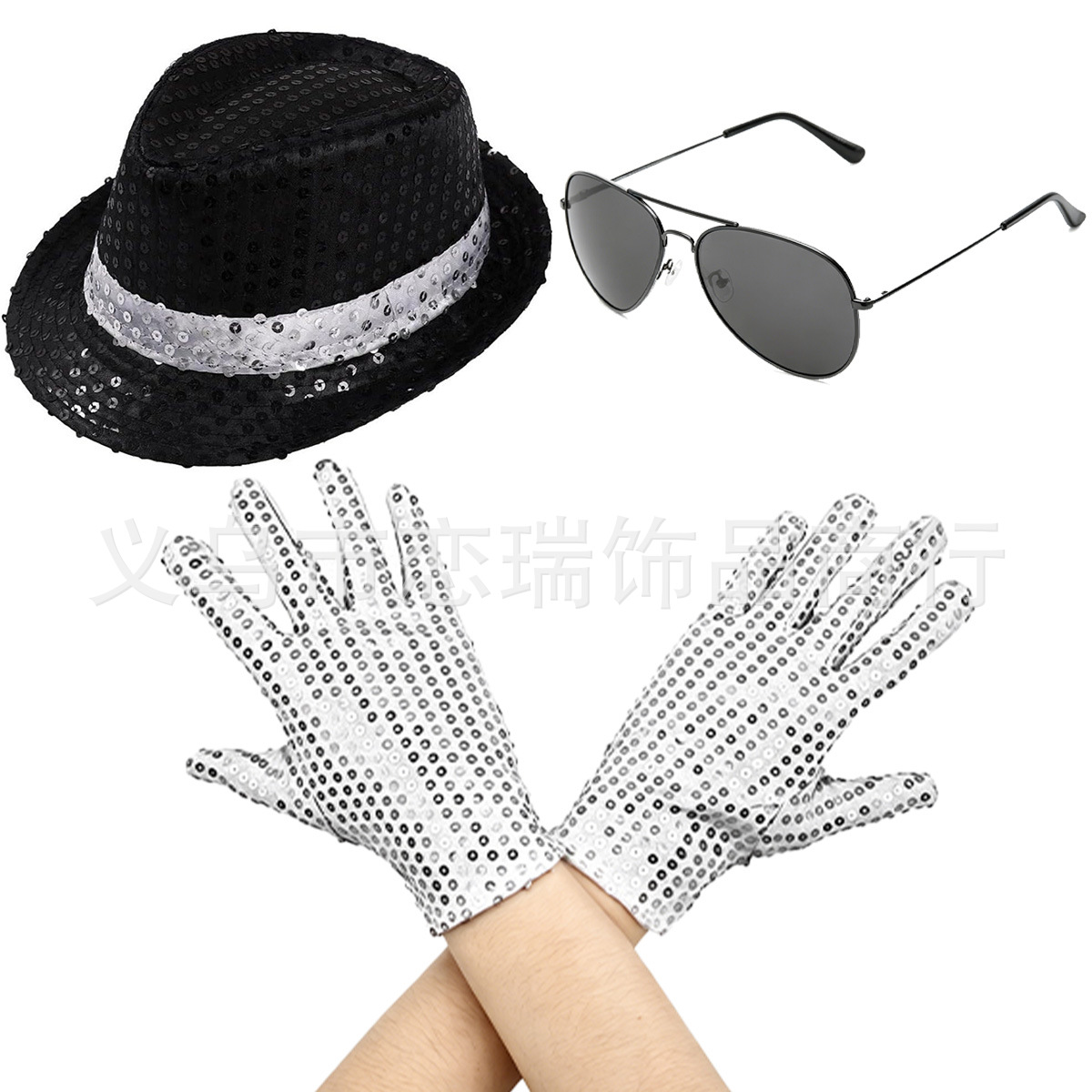 70s DISCO espectáculo accesorios esquinilla sombrero corbata guantes cinturón hombre conjunto Xiaoyin TEMU en stock