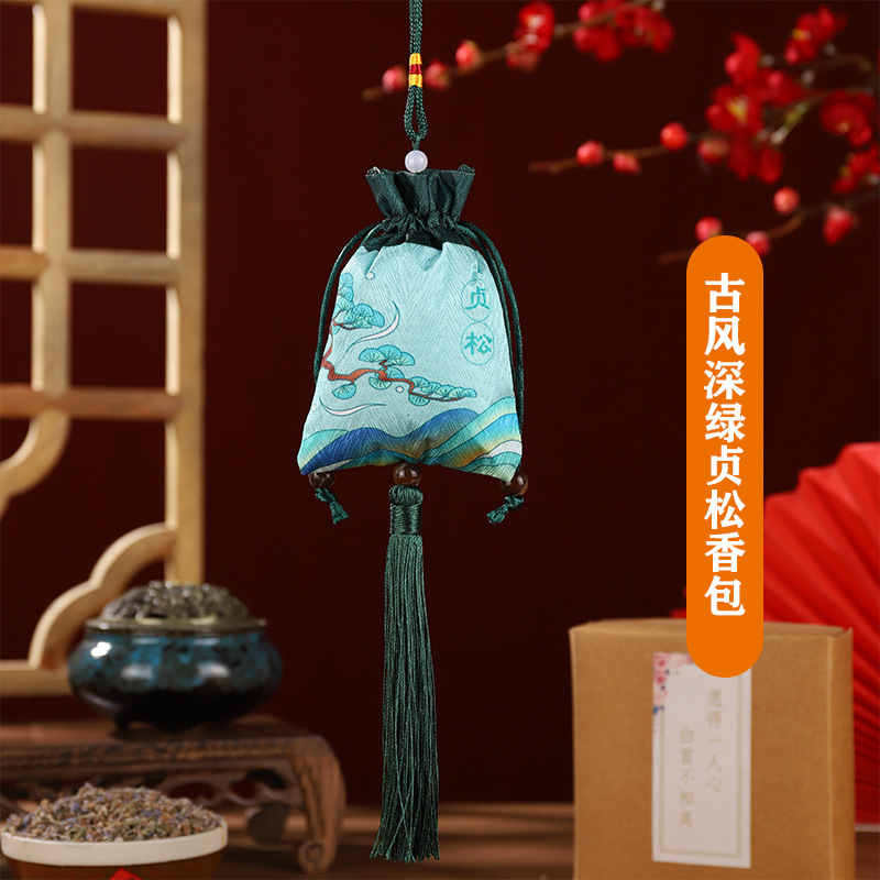 Dragon Boat Festival Bolsita repelente de mosquitos de ajenjo Bolsita vacía Colgante para niños Armario Bolsillo con cordón Bolsa de la suerte de joyería