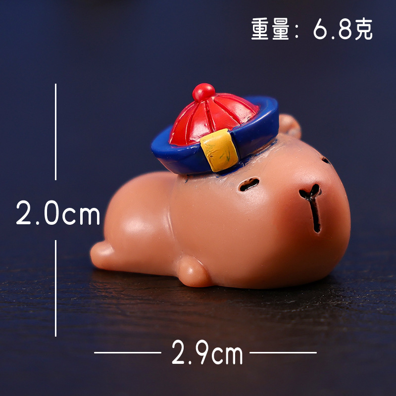万圣节摆件卡皮巴拉萌粒公仔 创意家居车载树脂diy装饰摆件工艺品|undefined