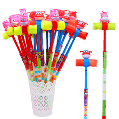 金稻穀20克超級飛俠閃光炫風錘網紅搖搖錘兒童零食玩具糖果批發