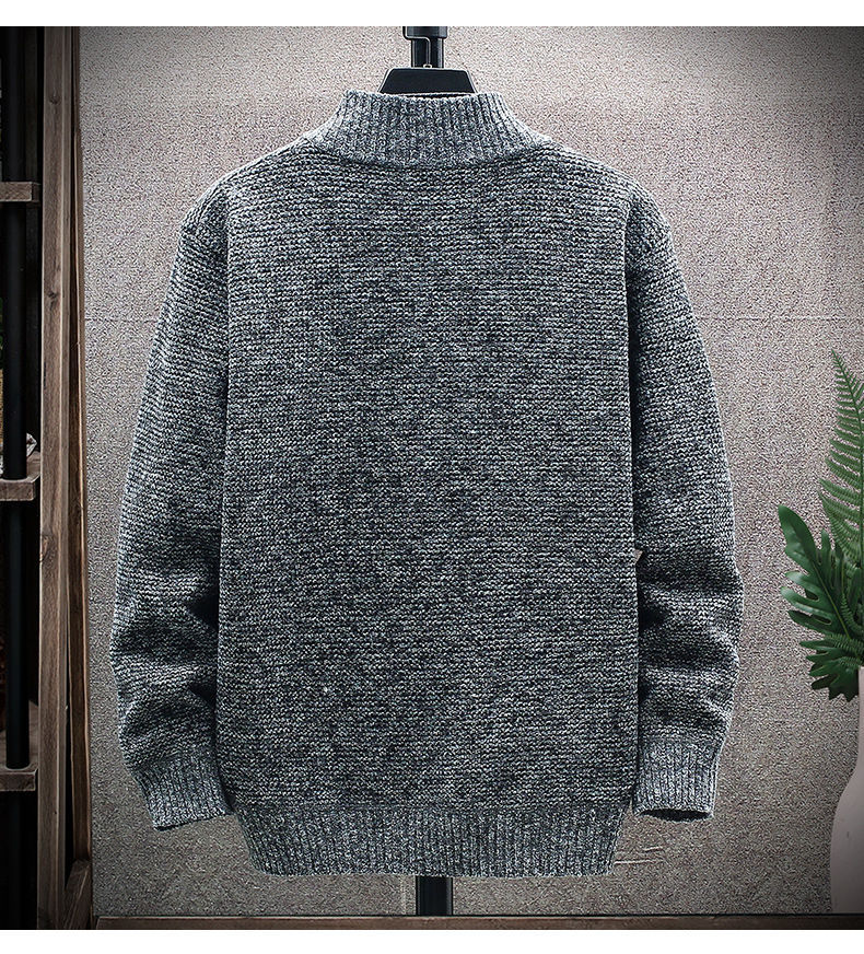 Herren Strickjacke Mit Reißverschluss Für Herbst Und Winter_voghion.com