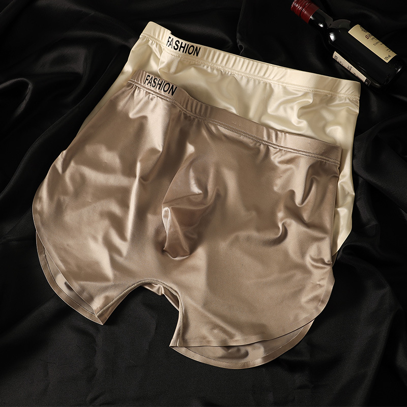 Pantalones de seda de hielo, pantalones cortos de ángulo plano antibacterianos de alta calidad, pantalones de cuatro ángulos para hombres, pantalones para hombres, pantalones para hombres