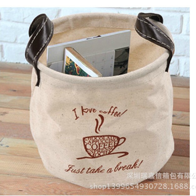 工厂来图高定棉布收纳袋高定｜ 杂物收纳袋｜杂志棉布收纳帆布袋