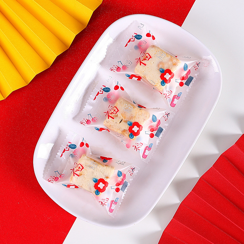 2021 año del tigre copo de nieve crujiente pastel de carne cranberry cookie máquina de regalo sello bolsa de embalaje