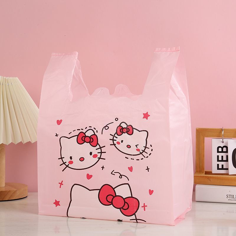 ビニール袋ins風少女心手提げ袋甜品氷粉使い捨て包装袋出前梱包袋卸売りなど|undefined