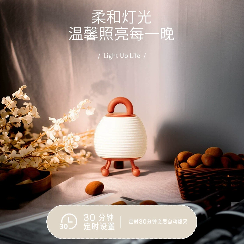 Ночник в скандинавском стиле, антикварная настольная лампа, декор для гостиной, портативная перезаряжаемая атмосферная лампа для спальни у кровати