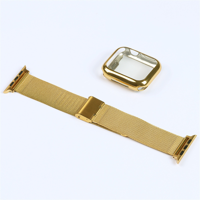 Suitable for Apple Apple Watch Series 7 6 Milano Metal Strap Stainless Steel Woven Fine Mesh Strap
