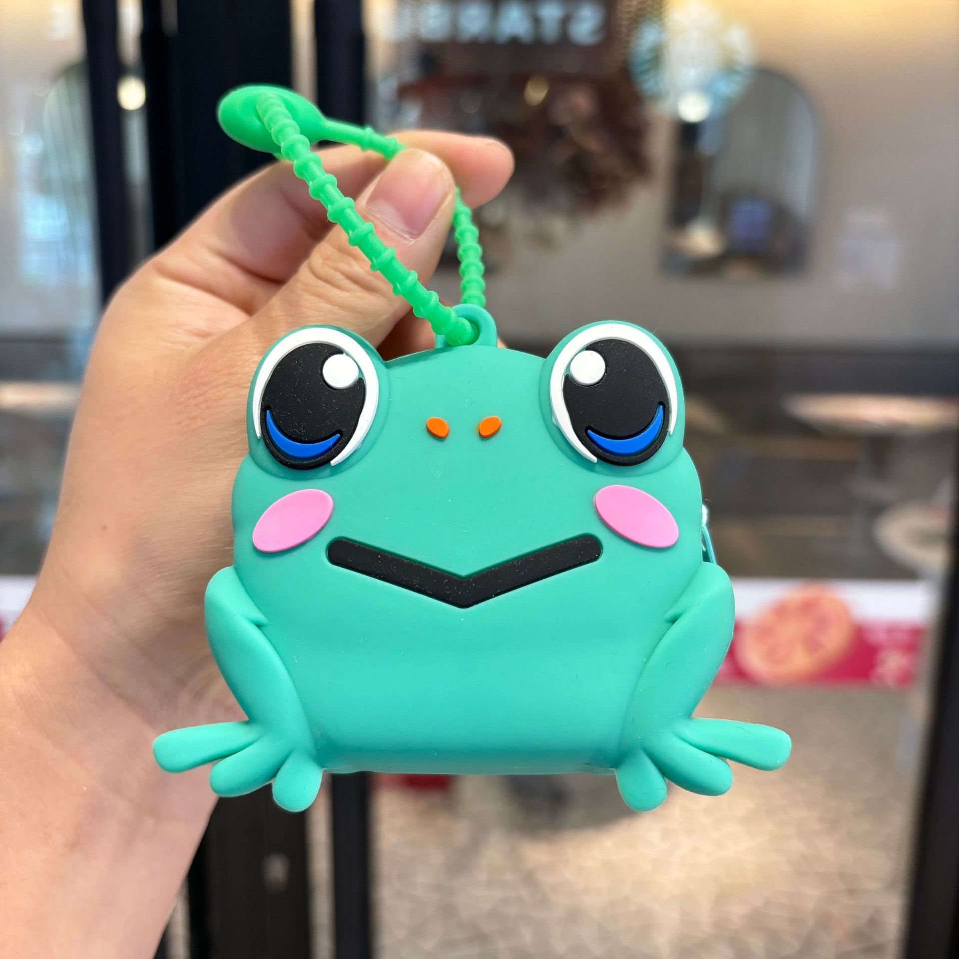 Bolsas de silicona de Año Nuevo lindas bolsas de cambio llaveros colgantes osos pareja llaveros agarrar la máquina de regalo pequeño