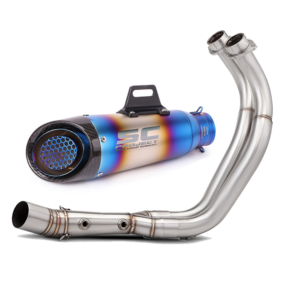 Yamaha MT-07 XSR700 14-25 Motorcycle Modified Exhaust Pipe Front Section MT07 Exhaust Pipe Tail Tip