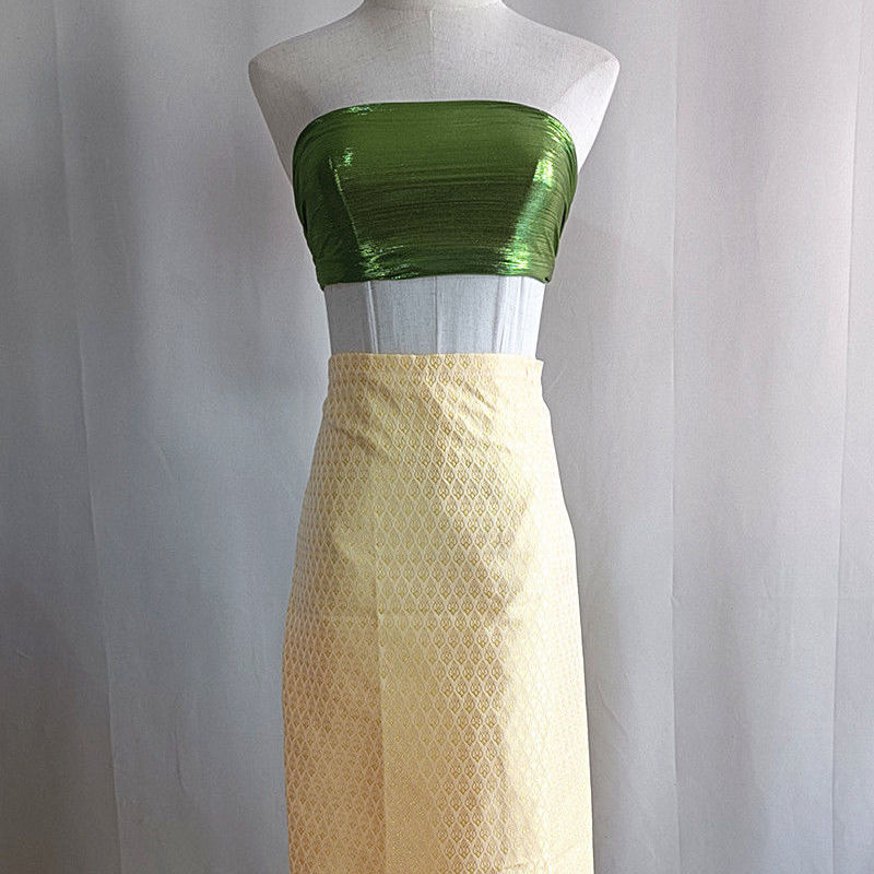 A1 dark yellow skirt two-piece set only includes breast-wrap skirt