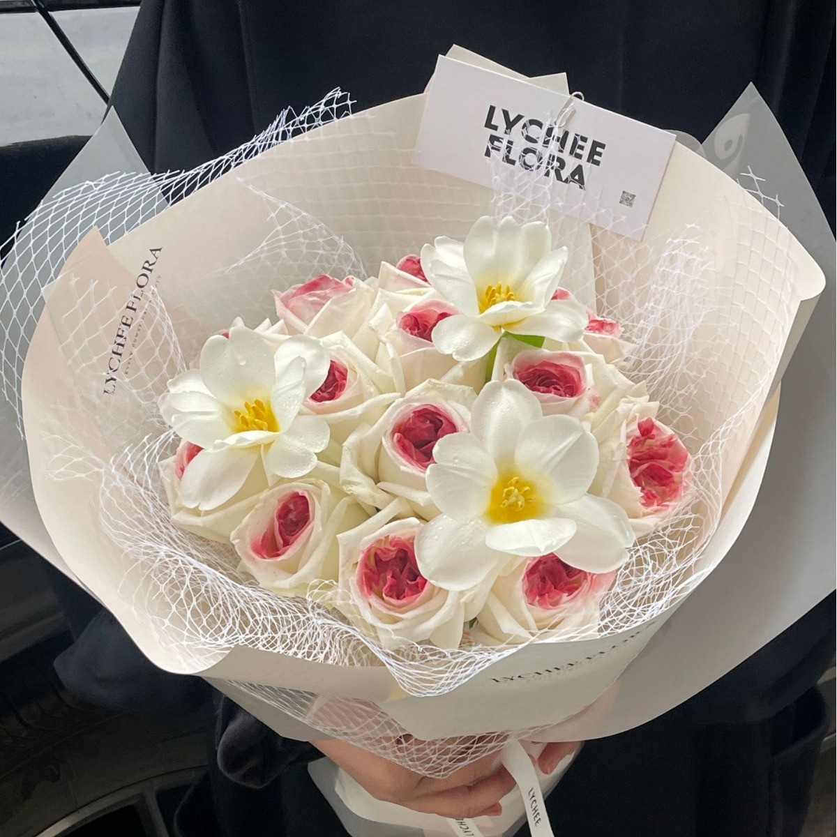 网影芳馨 镂空大网眼菱形硬网花店资材用品鲜花包装纸花艺包装材